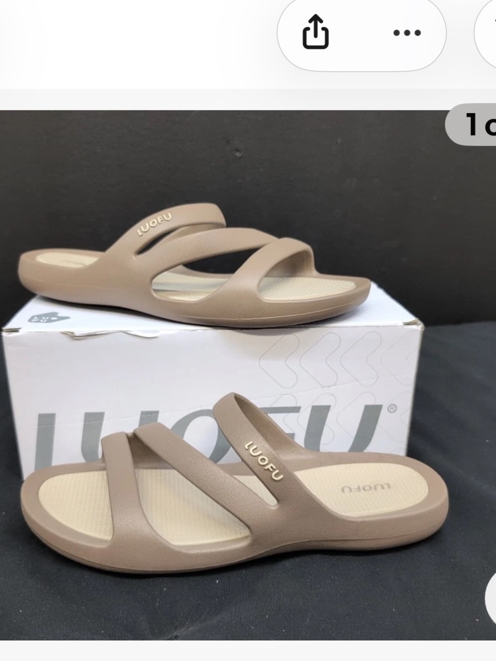 LUOFU Women's Open-Toe Slide Sandals